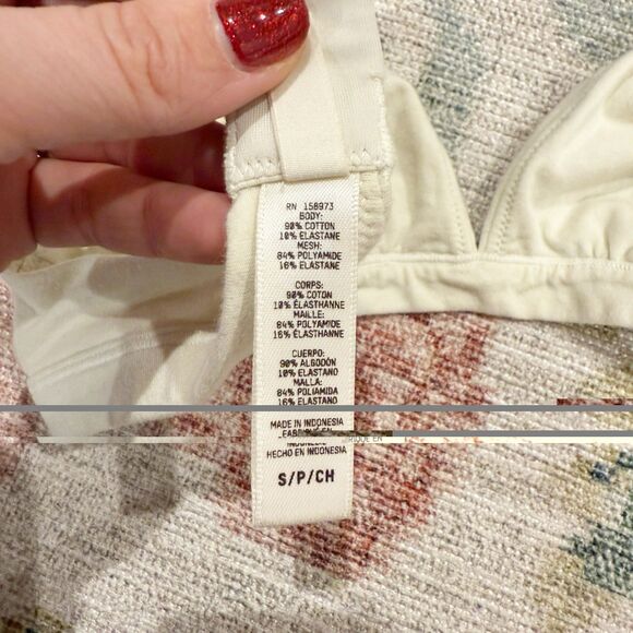 Skims Womens Cotton Triangle Bralette Size Small Bone Lounge Comfy - Picture 5 of 5